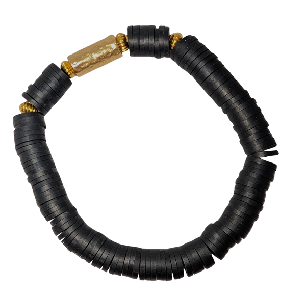 Molokini Stretch Bracelet Black Lava