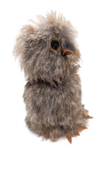 Brown Sealskin Ookpik (Owl) - Daisy Savard - Made In Canada Gifts
