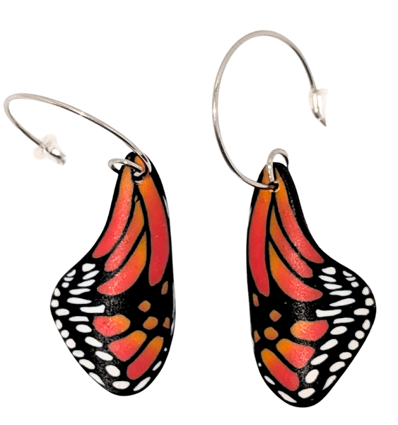 Butterfly Wing Earrings - Monarch