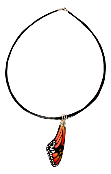 Butterfly Wing Pendant - Monarch