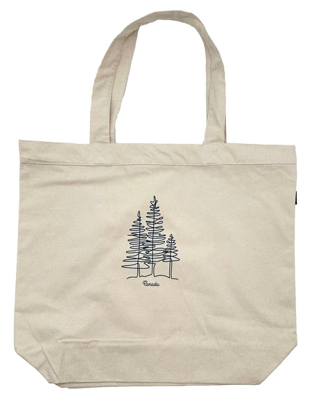 Large Canada Canvas Tote Bag Trees Made In Canada Gifts