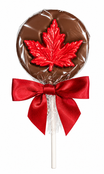 Maple Leaf Chocolate Lollipop