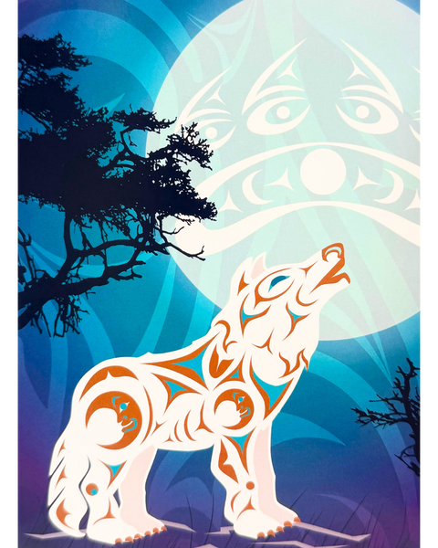 Howling Wolf Card