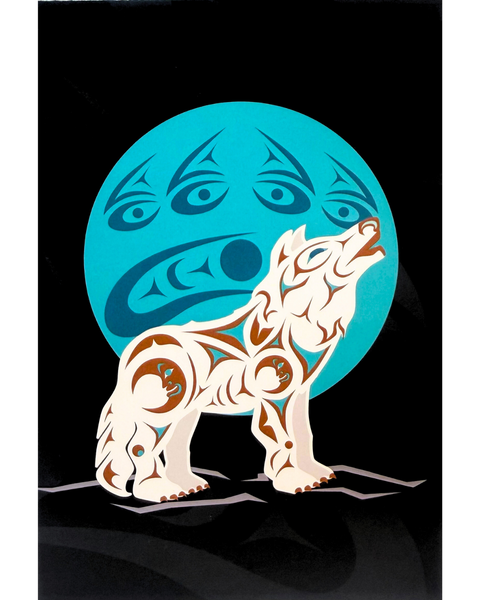 Howling Wolf Postcard