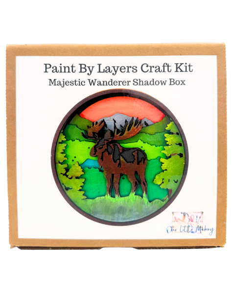 Paint By Layers Craft Kit- Majestic Wanderer Shadow Box