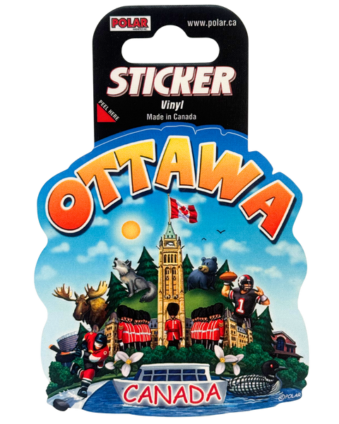 Ottawa Cartoon Painted Sticker