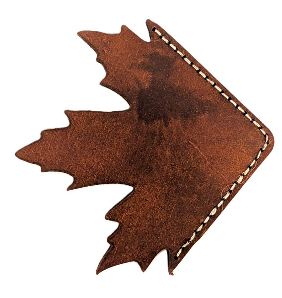 Maple Leaf Leather Bookmark