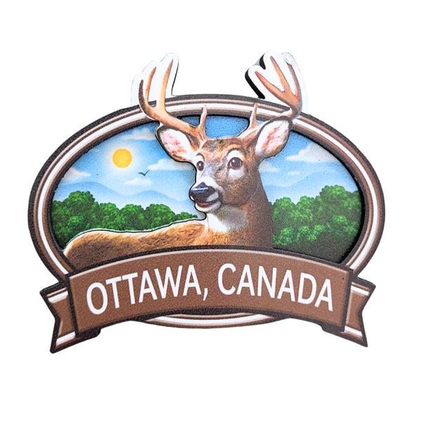 Ottawa Canada 2D Buck Deer Wooden Made In Canada Gifts