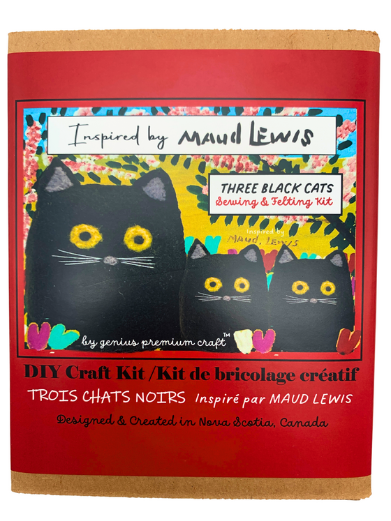 Maud Lewis Black Cats - Felt Kit