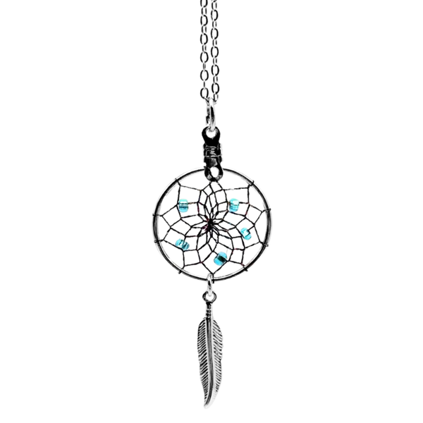 First Nations Dream Catcher Necklace with Beads