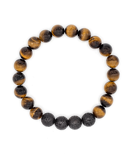 Our Canadian made aromatherapy "Strength" bracelet is made out of 10mm Tigers Eye and lava beads, which  encourages you to live boldly, fiercely and bravely in all aspects of your life.