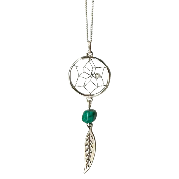 First Nations Dream Catcher Feathered Pendant - Main Image