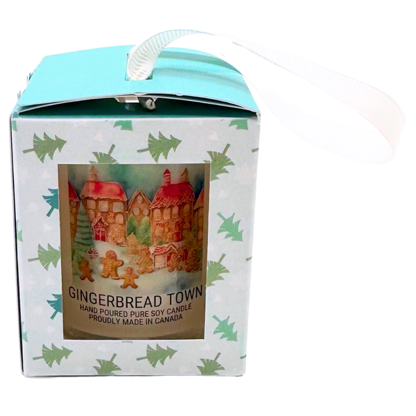 Holiday Candle Ornament - Gingerbread Town