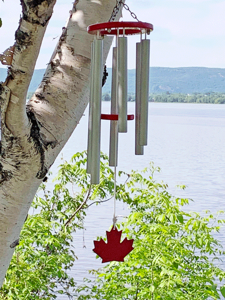 Canadian Maple Leaf Wind Chimes - 27"
