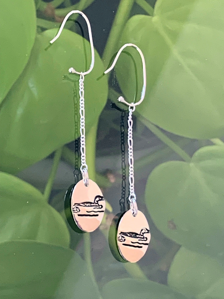 Silver Loon Earrings