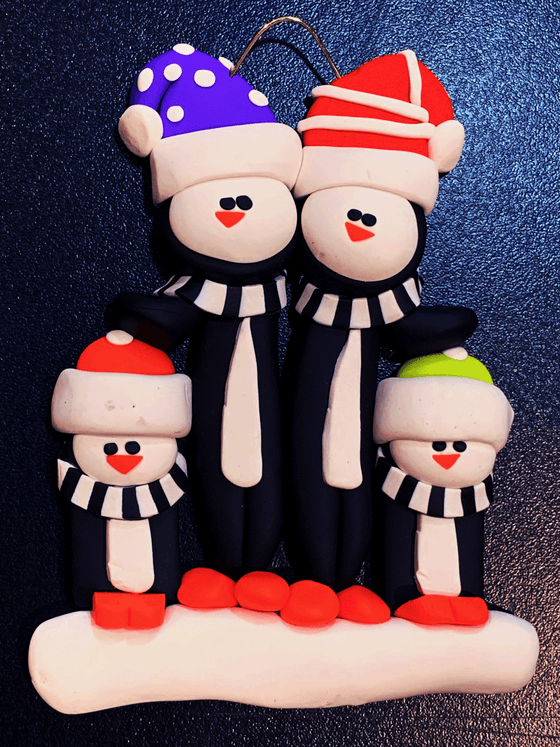 Penguin Family of 4 Ornament