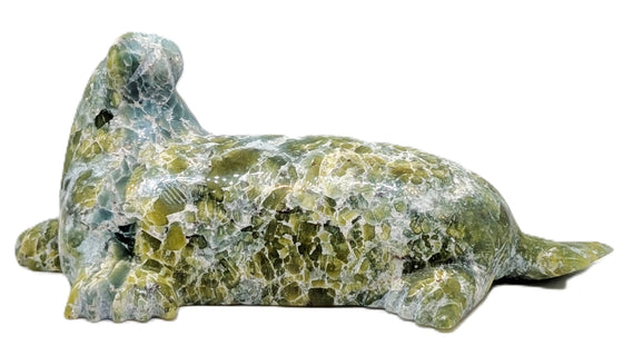 green marblesque soapstone seal