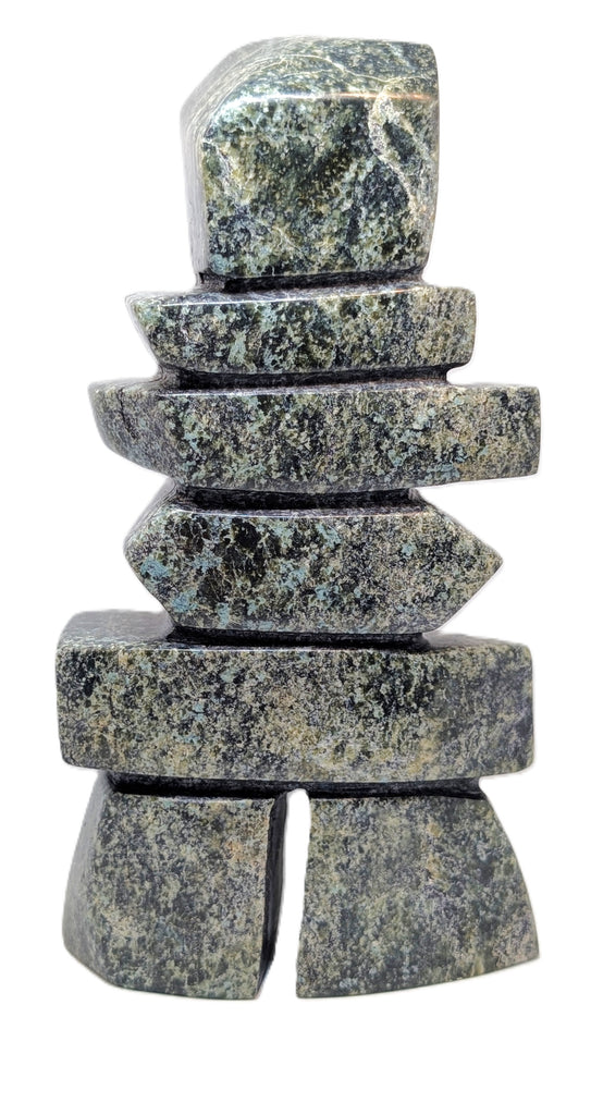grey marblesque soapstone inukshuk 