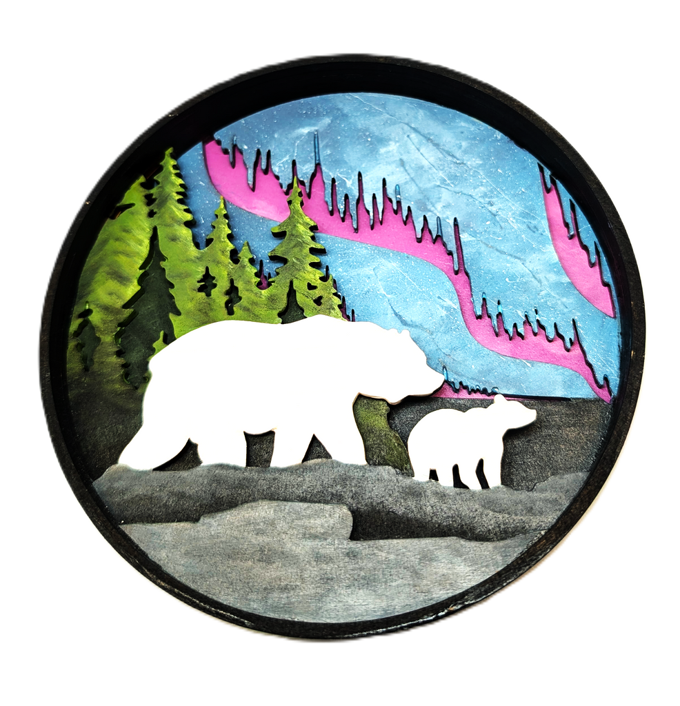 Paint By Layers Craft Kit- Bear Shadow Box