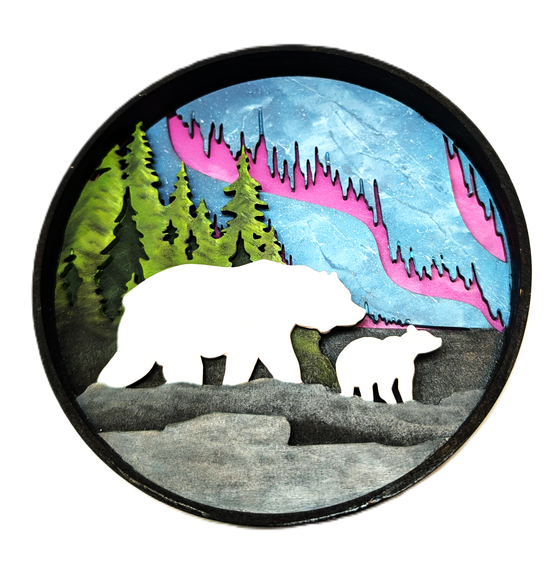 Paint By Layers Craft Kit- Bear Shadow Box