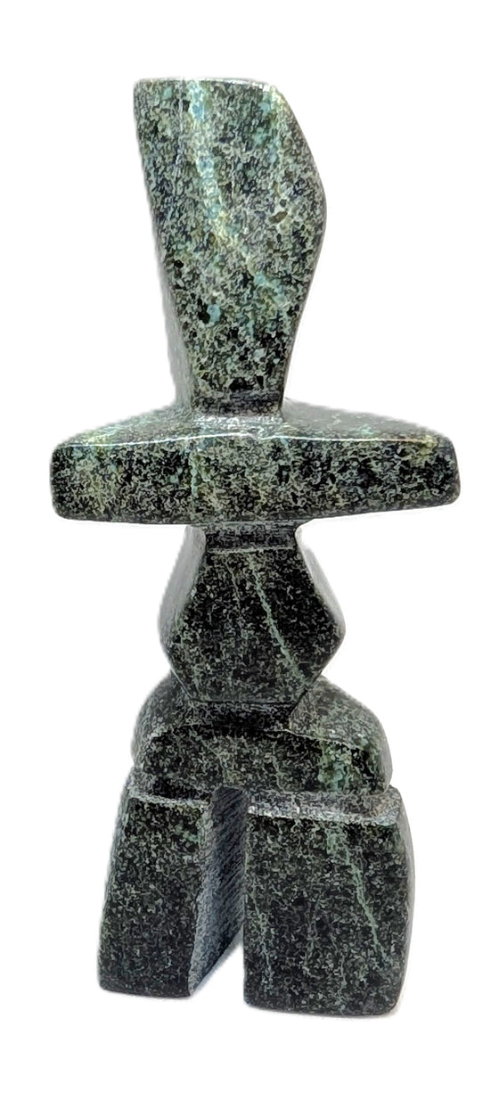 green/black marble soapstone inukshuk 