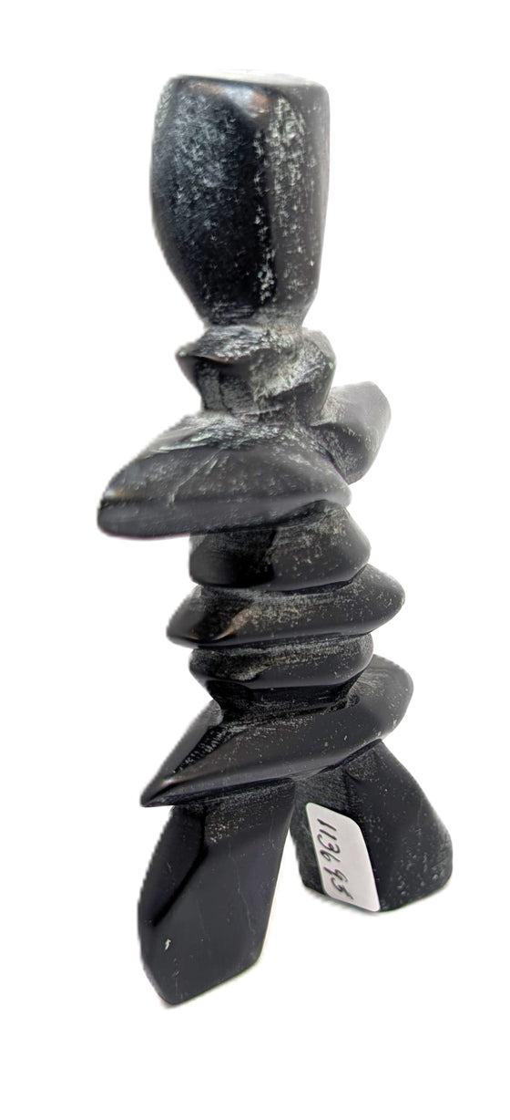 black marble soapstone inukshuk 