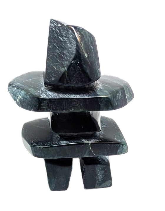 black marble soapstone inukshuk 
