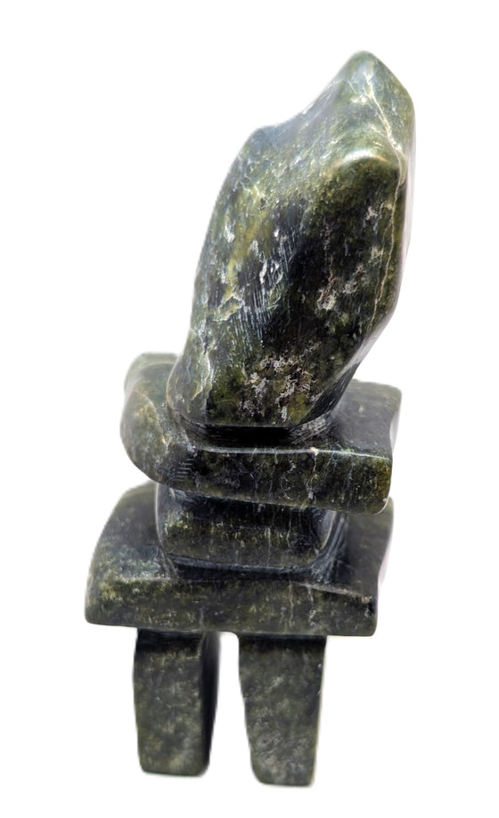 black/green marble soapstone inukshuk