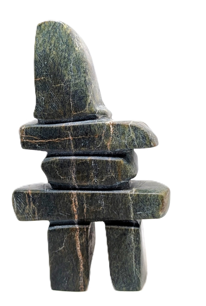 black/green marblesque soapstone inukshuk  