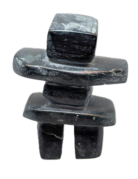 black marble soapstone inukshuk 