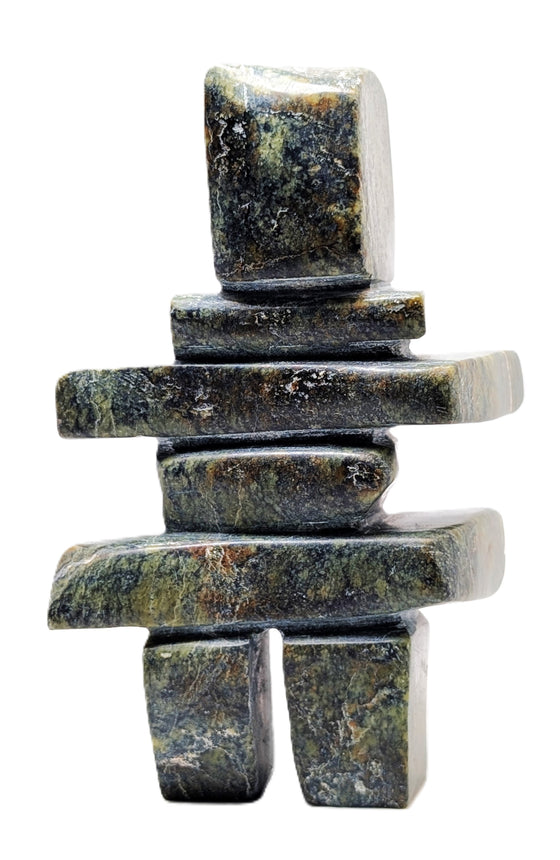 black/green marble soapstone inukshuk 