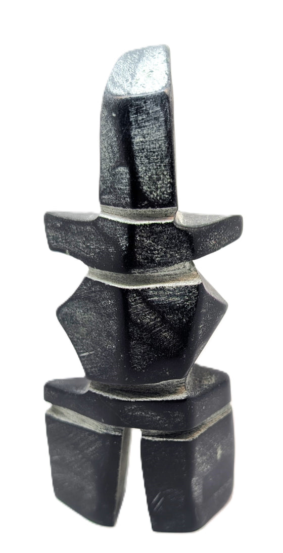 black marble soapstone inukshuk 