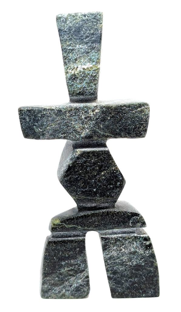 black/green marblesque soapstone inukshuk 