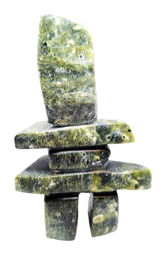 green marble soapstone inukshuk 
