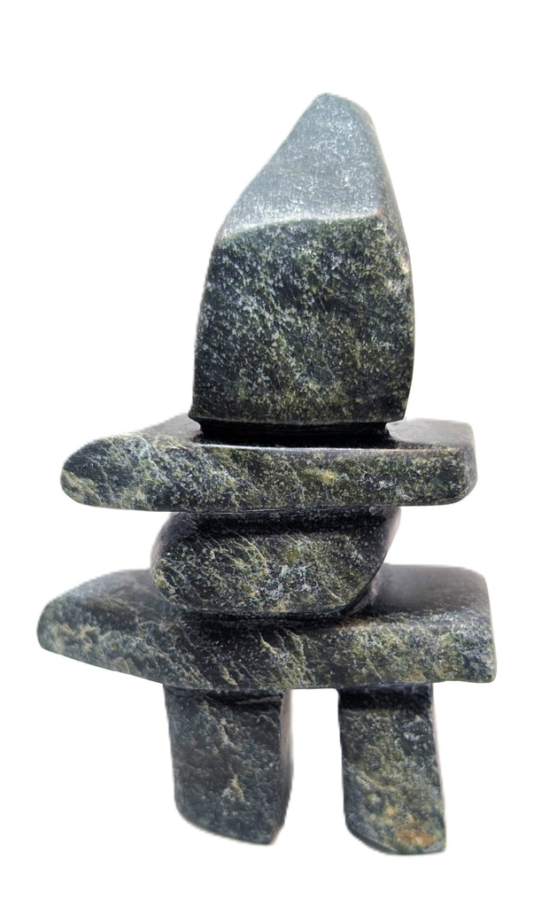 black/green soapstone inukshuk 
