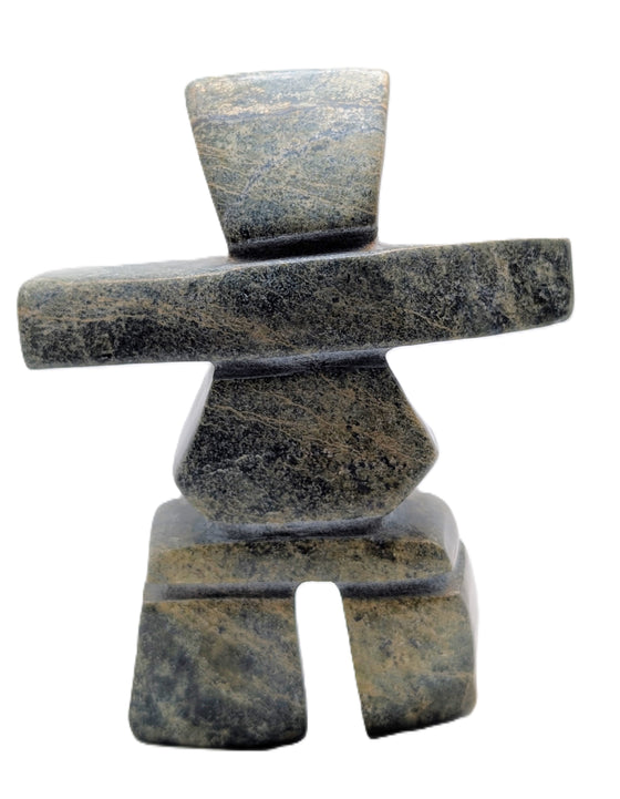 black/brown sand soapstone inukshuk 
