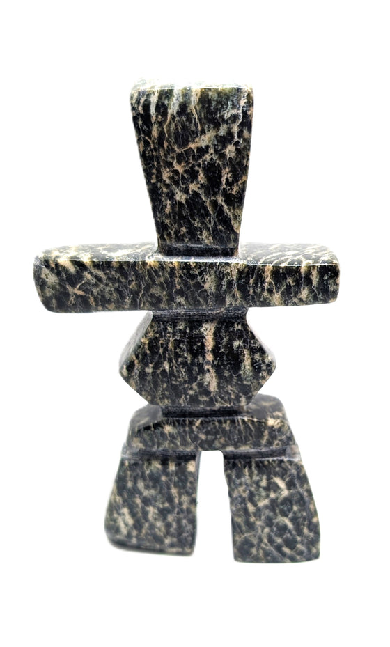 black/beige soapstone inukshuk 