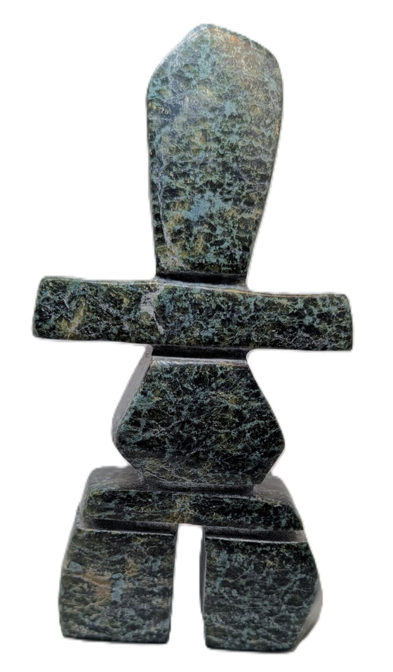black/green marblesque soapstone inukshuk