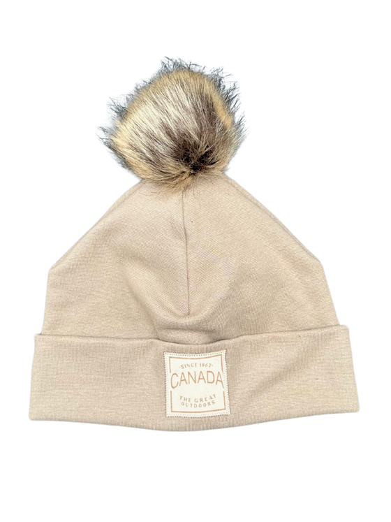 Canada Toque with Pom Pom - Sand