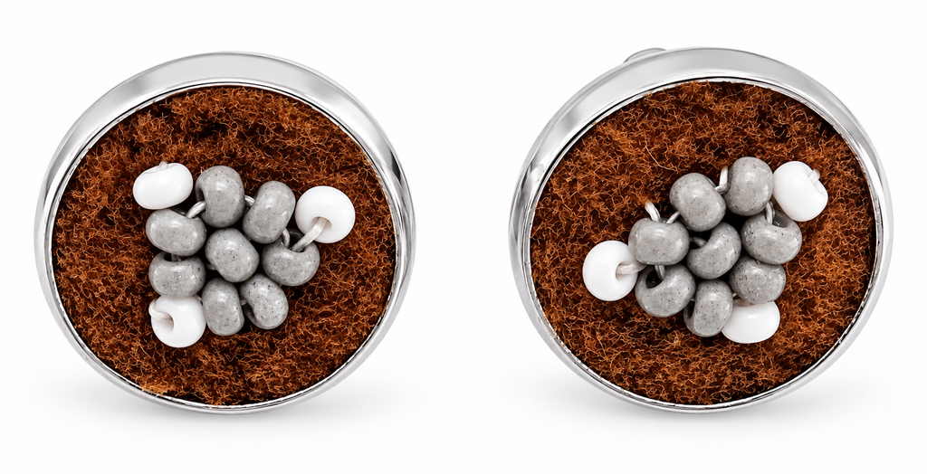 Moose Hide Beaded Post Earrings