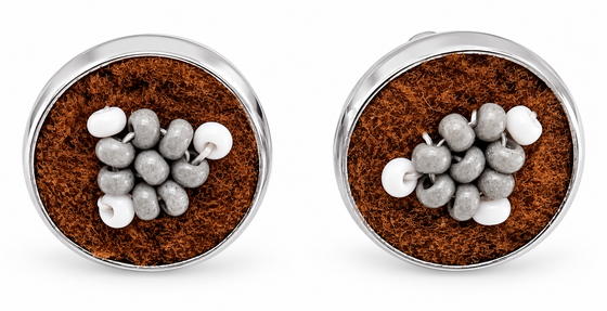 Moose Hide Beaded Post Earrings