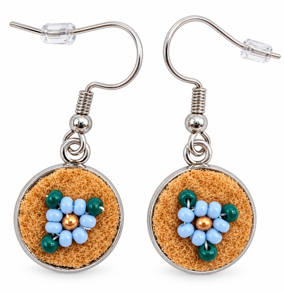 Moose Hide Beaded Hook Earrings