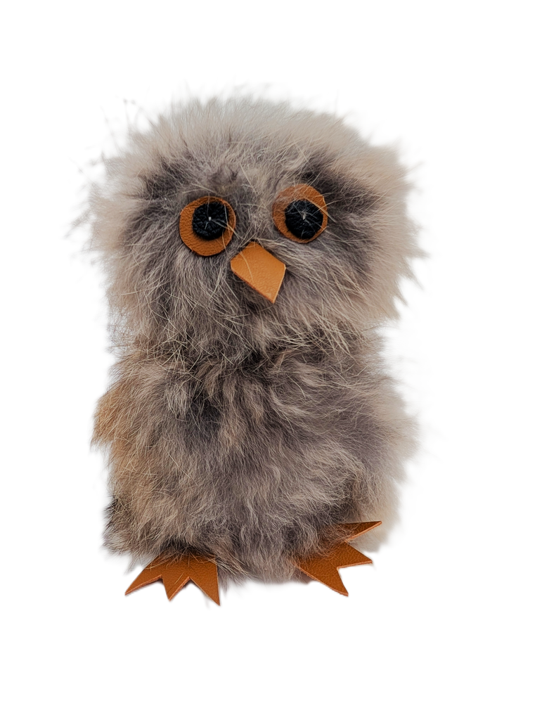 Grey Sealskin Ookpik (Owl) - Daisy Savard