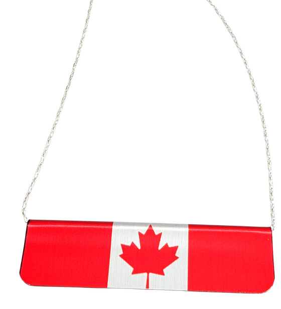Reversible Red Flag Bar Necklace