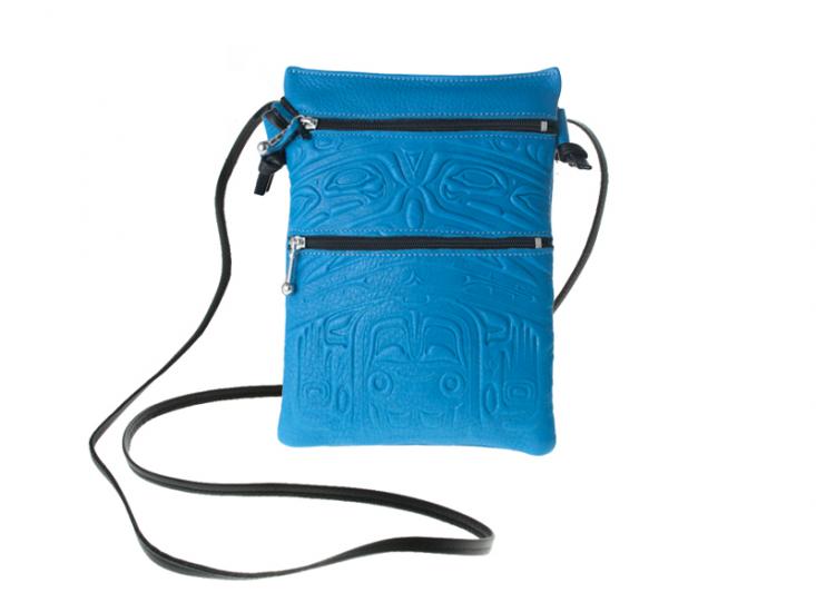 Deerskin Crossbody Pouch Turquoise - Main Image