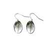 Oval Green Tree Earrings