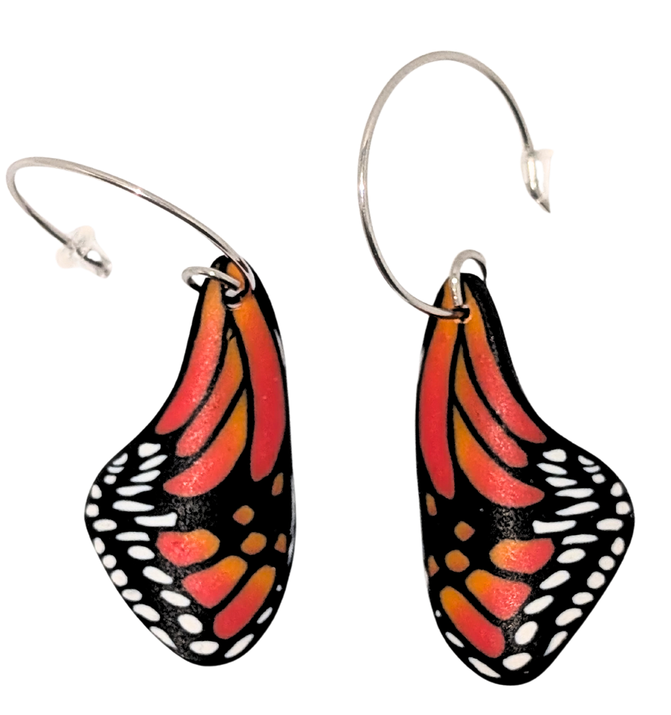 Butterfly Wing Earrings - Monarch