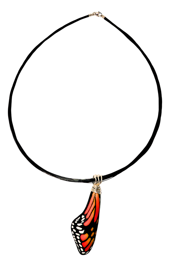 Butterfly Wing Pendant - Monarch