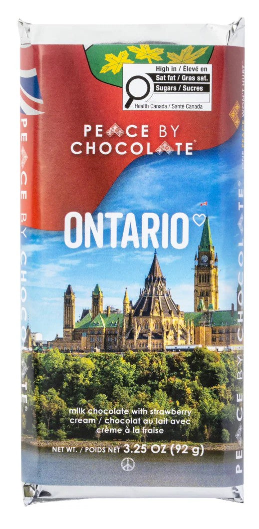 "Ontario" Strawberry Cream Filled Chocolate Bar
