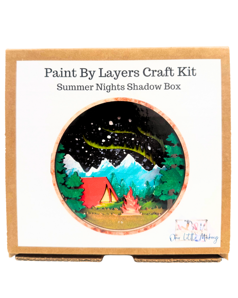 Paint By Layers Craft Kit- Summer Nights Shadow Box